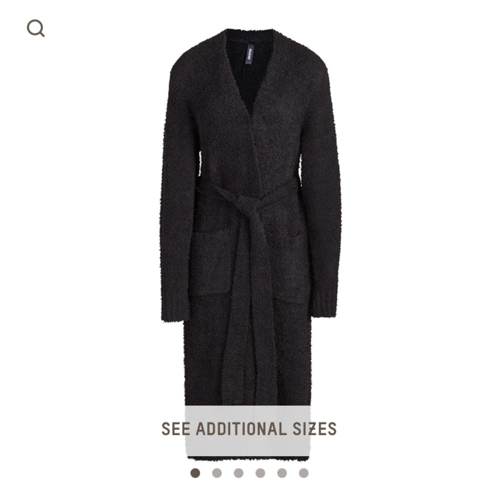 Skims Robe Cozy Knit in onyx